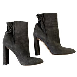 Christian Dior Suede Ruffle Ankle Boots Size 39 US 8.5 or 9 Made in Italy